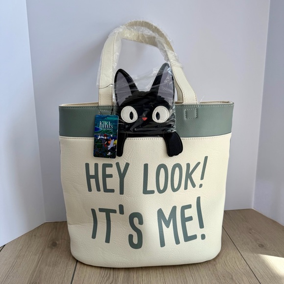 Loungefly Kiki’s Delivery Service Cat Tote Bag - “Hey Look! It’s Me!” • NWT